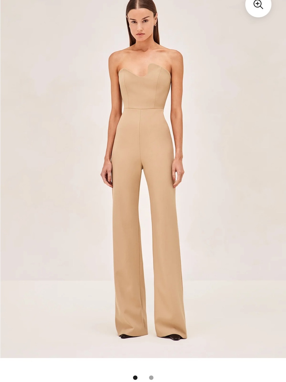 Alexis Paoli Jumpsuit camel NWT Strapless Sweetheart Wide-Leg Jumpsuit in Camel